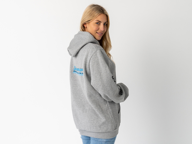 Superior Unisex Hoodie Grey Marle with Sleeve Logo (Each) - SUP-HOODIE-LOGO-U-GREY-XXX
